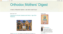 Desktop Screenshot of orthodoxmothersdigest.blogspot.com