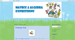 Desktop Screenshot of algebramatrix.blogspot.com