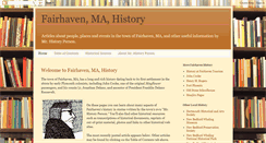 Desktop Screenshot of fairhavenhistory.blogspot.com