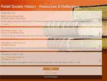 Tablet Screenshot of mormonreliefsocietyhistory.blogspot.com
