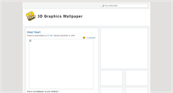 Desktop Screenshot of 3dgraphicswallpaper.blogspot.com