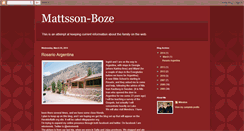 Desktop Screenshot of mattsson-boze.blogspot.com