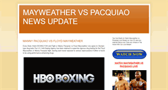 Desktop Screenshot of mayweathervspacquiao24.blogspot.com