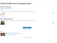 Tablet Screenshot of anniespridefarmstore.blogspot.com