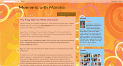 Desktop Screenshot of momentswithmarsha.blogspot.com