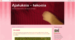 Desktop Screenshot of ajatuksia-tekosia.blogspot.com