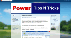 Desktop Screenshot of powertipsntricks.blogspot.com