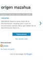 Mobile Screenshot of origenmazahua.blogspot.com