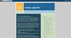 Desktop Screenshot of lovingveganlife.blogspot.com