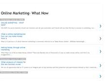 Tablet Screenshot of onlinemarketingwhatnow.blogspot.com