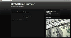 Desktop Screenshot of mywallstreetsurvivor.blogspot.com