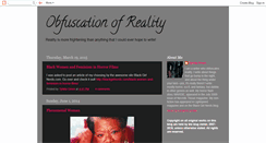 Desktop Screenshot of obfuscationofreality.blogspot.com