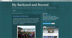 Desktop Screenshot of mybackyardandbeyond.blogspot.com