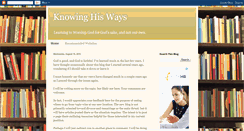 Desktop Screenshot of knowinghisways.blogspot.com