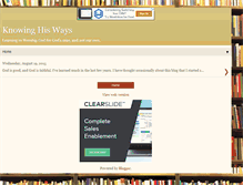 Tablet Screenshot of knowinghisways.blogspot.com