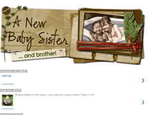 Tablet Screenshot of anewbabysister.blogspot.com