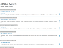 Tablet Screenshot of minimalmatters.blogspot.com