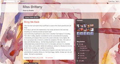 Desktop Screenshot of missbrittanylaine.blogspot.com