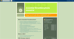 Desktop Screenshot of essentialthrombocytosis.blogspot.com