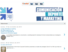 Tablet Screenshot of comunicaciondeporteymarketing.blogspot.com