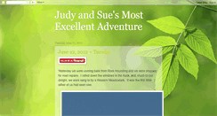 Desktop Screenshot of judyandsuesmostexcellentadventure.blogspot.com