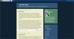 Desktop Screenshot of leafmealone.blogspot.com