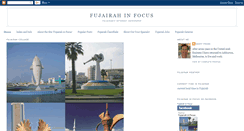 Desktop Screenshot of fujairahinfocus.blogspot.com