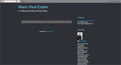 Desktop Screenshot of miamirealestate1.blogspot.com