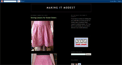 Desktop Screenshot of makingitmodest.blogspot.com