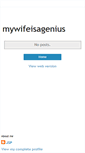 Mobile Screenshot of mywifeisagenius.blogspot.com