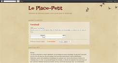 Desktop Screenshot of leplacepetit.blogspot.com