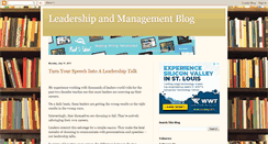 Desktop Screenshot of leadershipandmanagementblog.blogspot.com