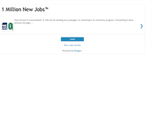 Tablet Screenshot of 1millionnewjobs.blogspot.com