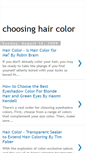 Mobile Screenshot of choosing-hair-color.blogspot.com