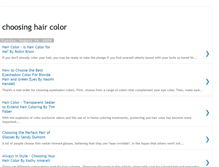 Tablet Screenshot of choosing-hair-color.blogspot.com