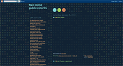 Desktop Screenshot of freeonlinepublicrecords.blogspot.com