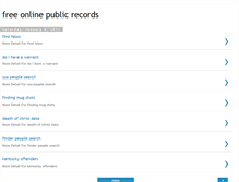 Tablet Screenshot of freeonlinepublicrecords.blogspot.com