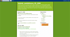 Desktop Screenshot of helsinkimedialiteracy092008.blogspot.com