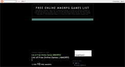 Desktop Screenshot of free-online-mmorpg-games.blogspot.com