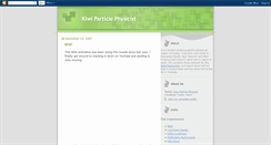 Desktop Screenshot of kiwiparticlephysicist.blogspot.com