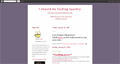 Desktop Screenshot of ishouldbefoldinglaundry.blogspot.com