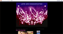 Desktop Screenshot of loveandcomunication.blogspot.com