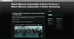 Desktop Screenshot of missionimpossible-4-movie.blogspot.com