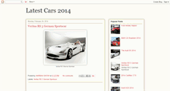Desktop Screenshot of latestcars2014.blogspot.com