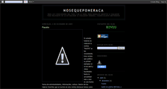 Desktop Screenshot of nosequeponeracaynomeimporta.blogspot.com