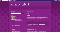 Desktop Screenshot of annspysselvra.blogspot.com
