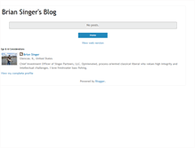 Tablet Screenshot of briansinger.blogspot.com
