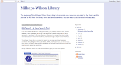 Desktop Screenshot of millsapslibrary.blogspot.com