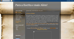 Desktop Screenshot of para-a-escrita-e-mais-alem.blogspot.com