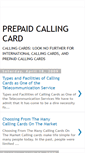 Mobile Screenshot of callingcard-prepaid.blogspot.com